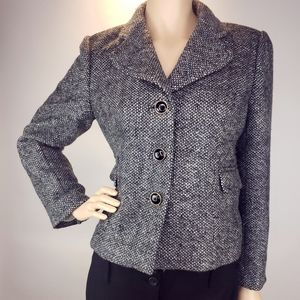 Banana Republic Wool Blend Tweed Blazer Petites M